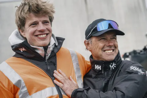 Mise à l’eau de Sodebo Fifty , Skipper Léonard Legrand, à Lorient le 29 mars 2026